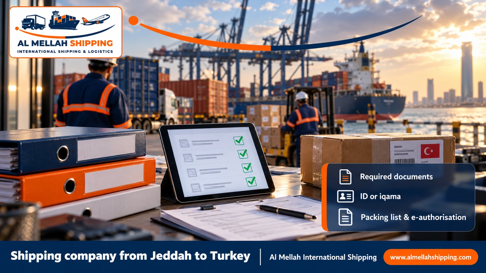 Shipping and customs clearance documents from Jeddah to Turkey