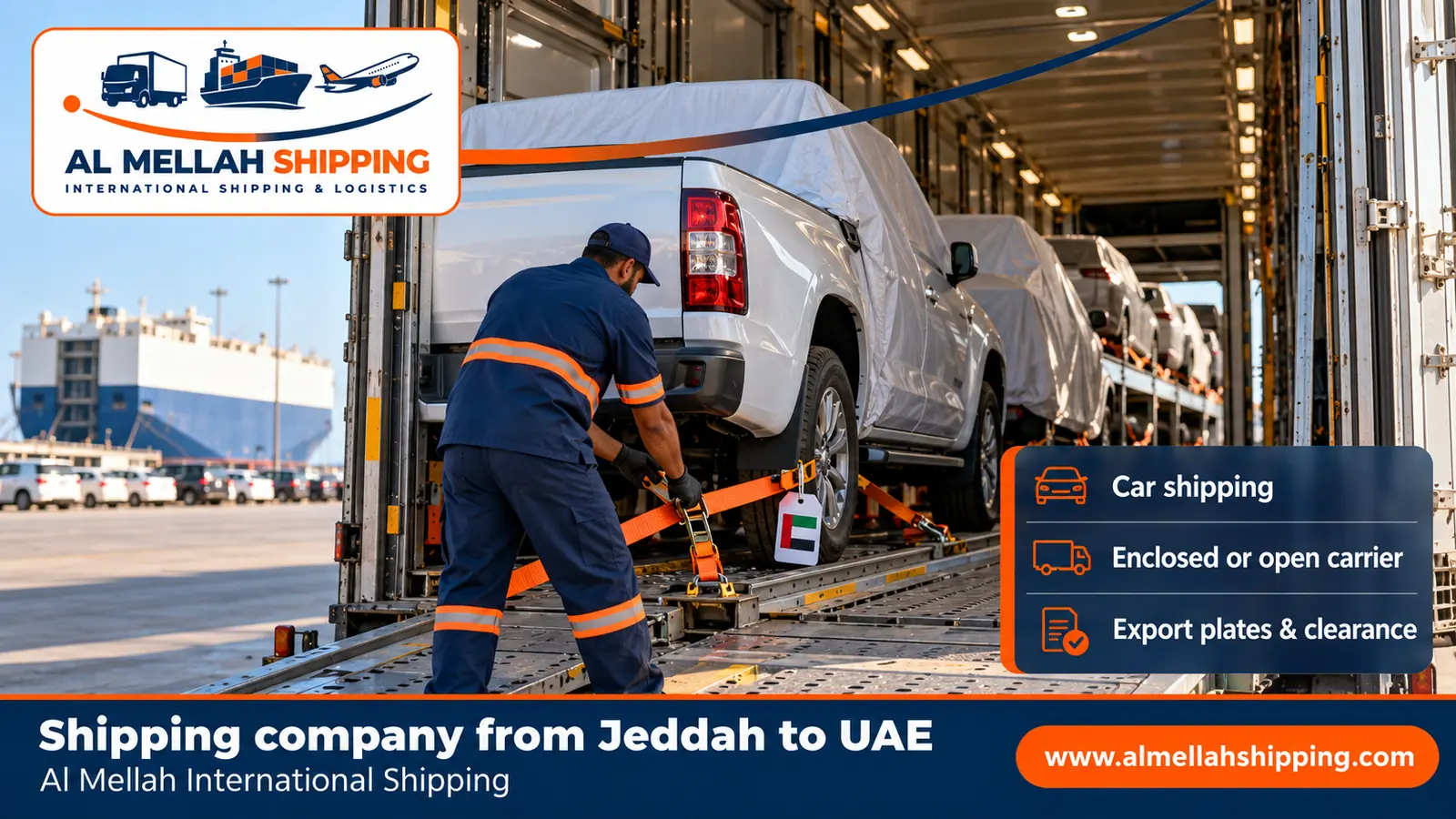 Car shipping from Jeddah to the UAE with Al Mellah