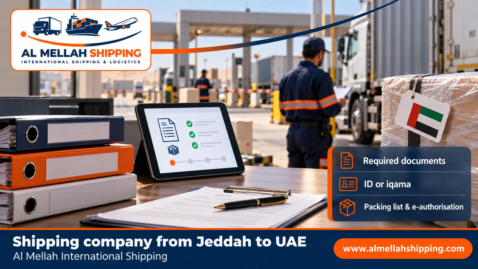 Shipping documents and customs clearance from Jeddah to the UAE