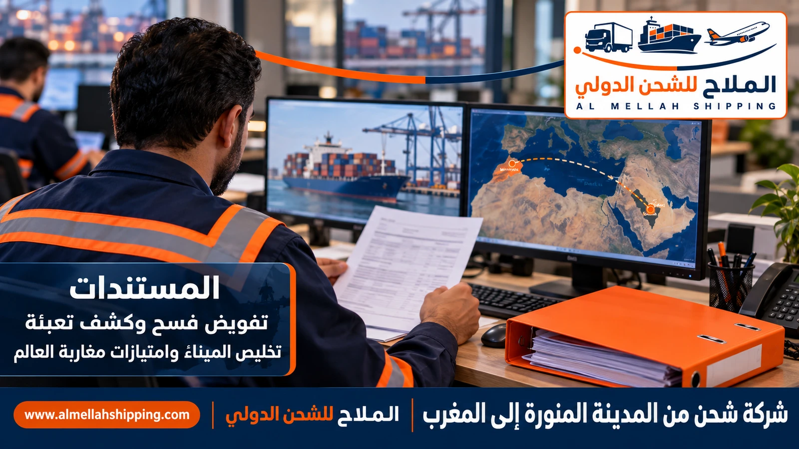 مستندات الشحن والتخليص الجمركي من المدينة المنورة إلى المغرب
