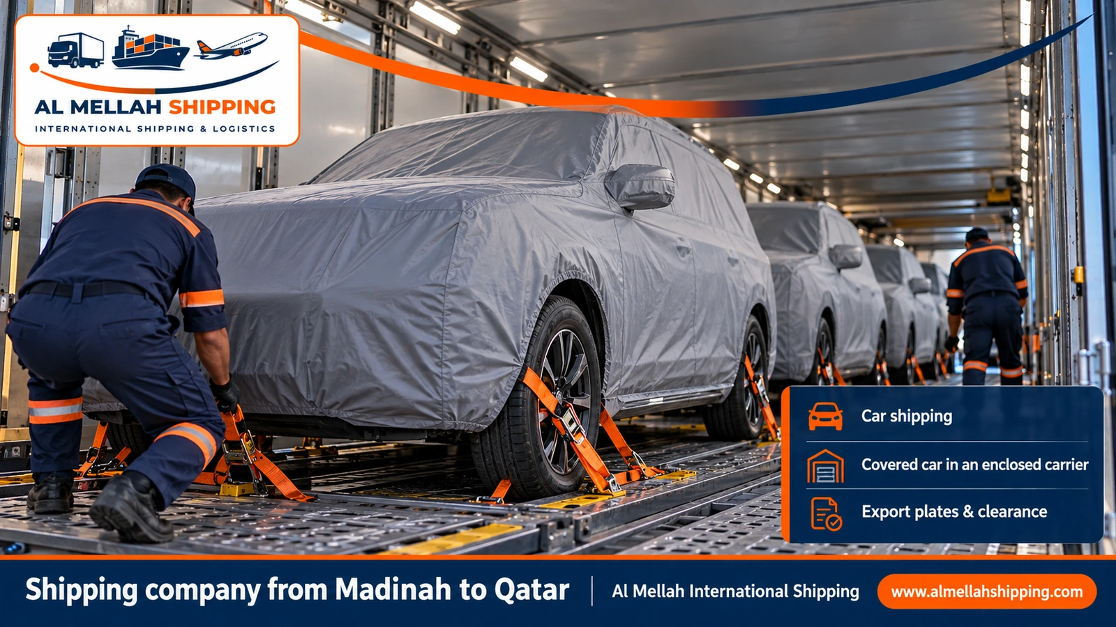 Car shipping from Madinah to Qatar with Al Mellah