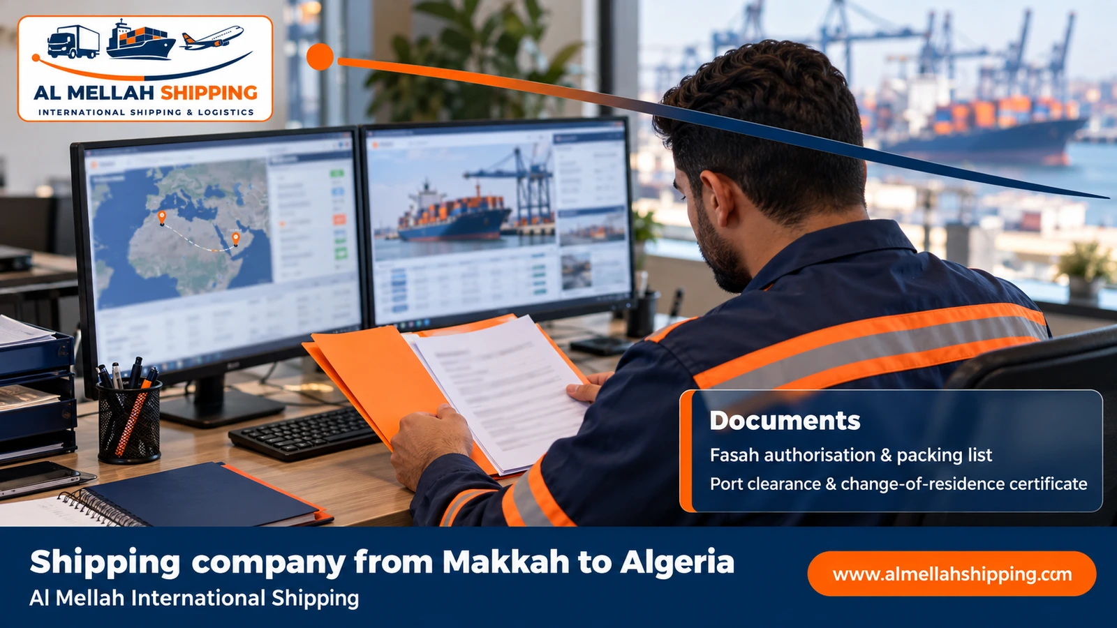 Shipping and customs clearance documents from Makkah to Algeria