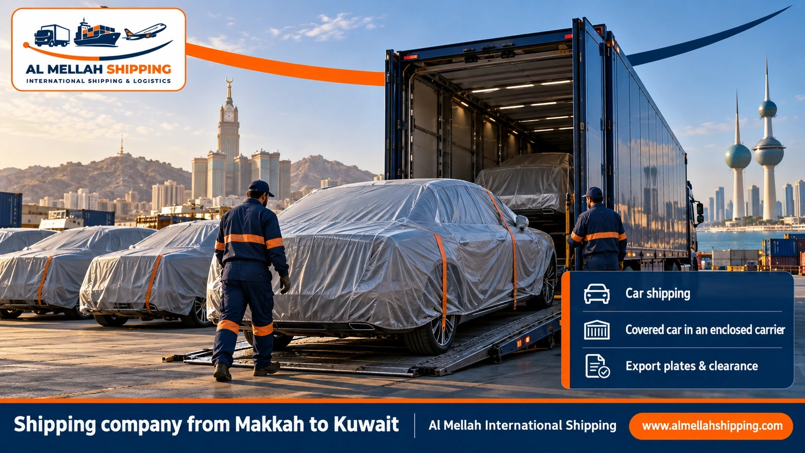 Car shipping from Makkah to Kuwait with Al Mellah