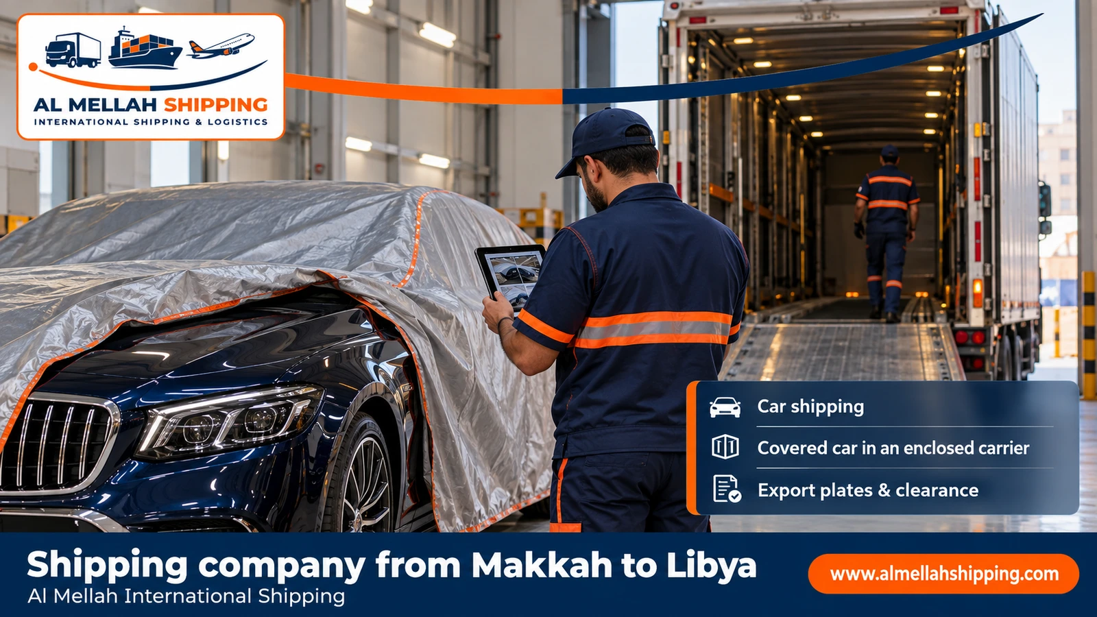 Car shipping from Makkah to Libya with Al Mellah