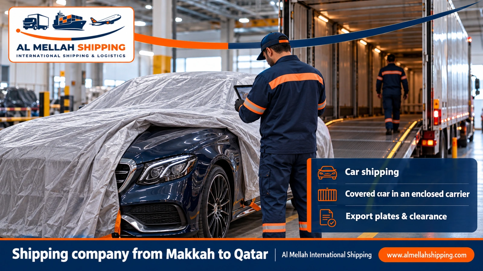 Car shipping from Makkah to Qatar with Al Mellah