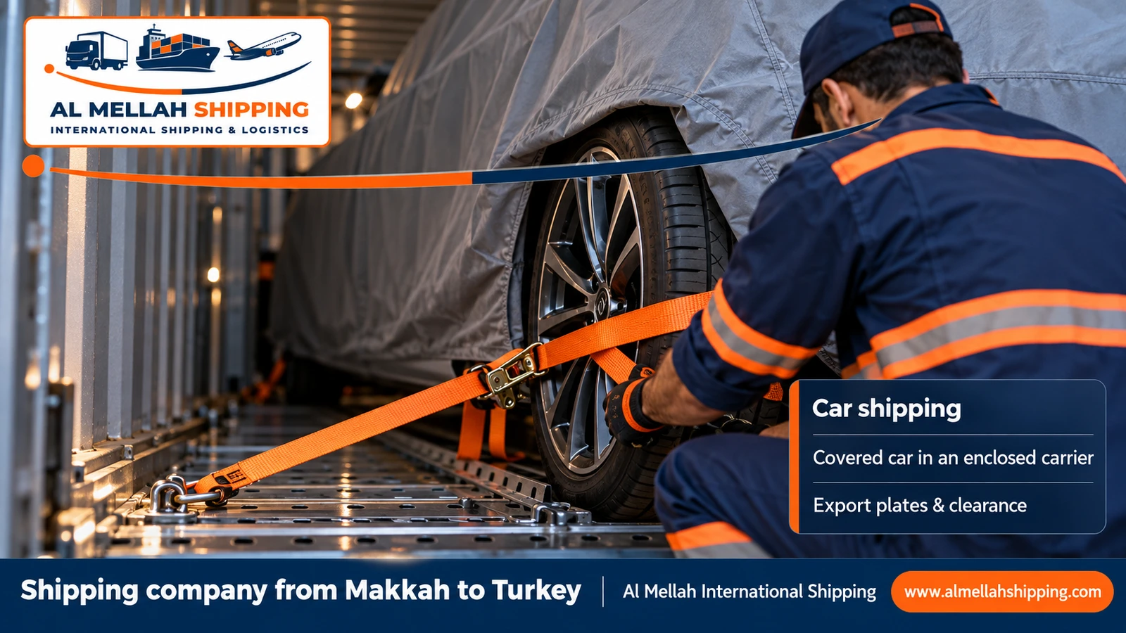 Car shipping from Makkah to Turkey with Al Mellah