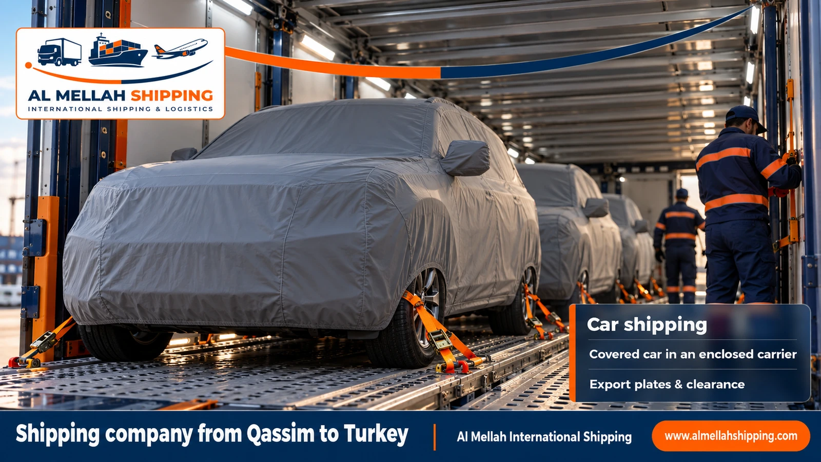 Car shipping from Qassim to Turkey with Al Mellah