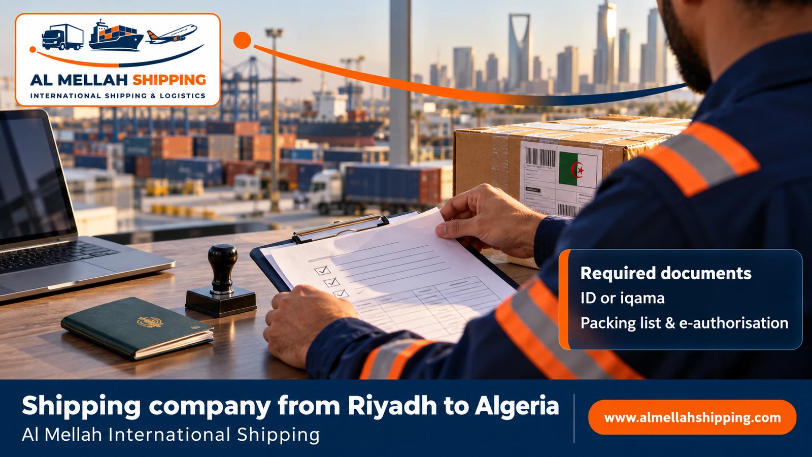Shipping and customs clearance documents from Riyadh to Algeria