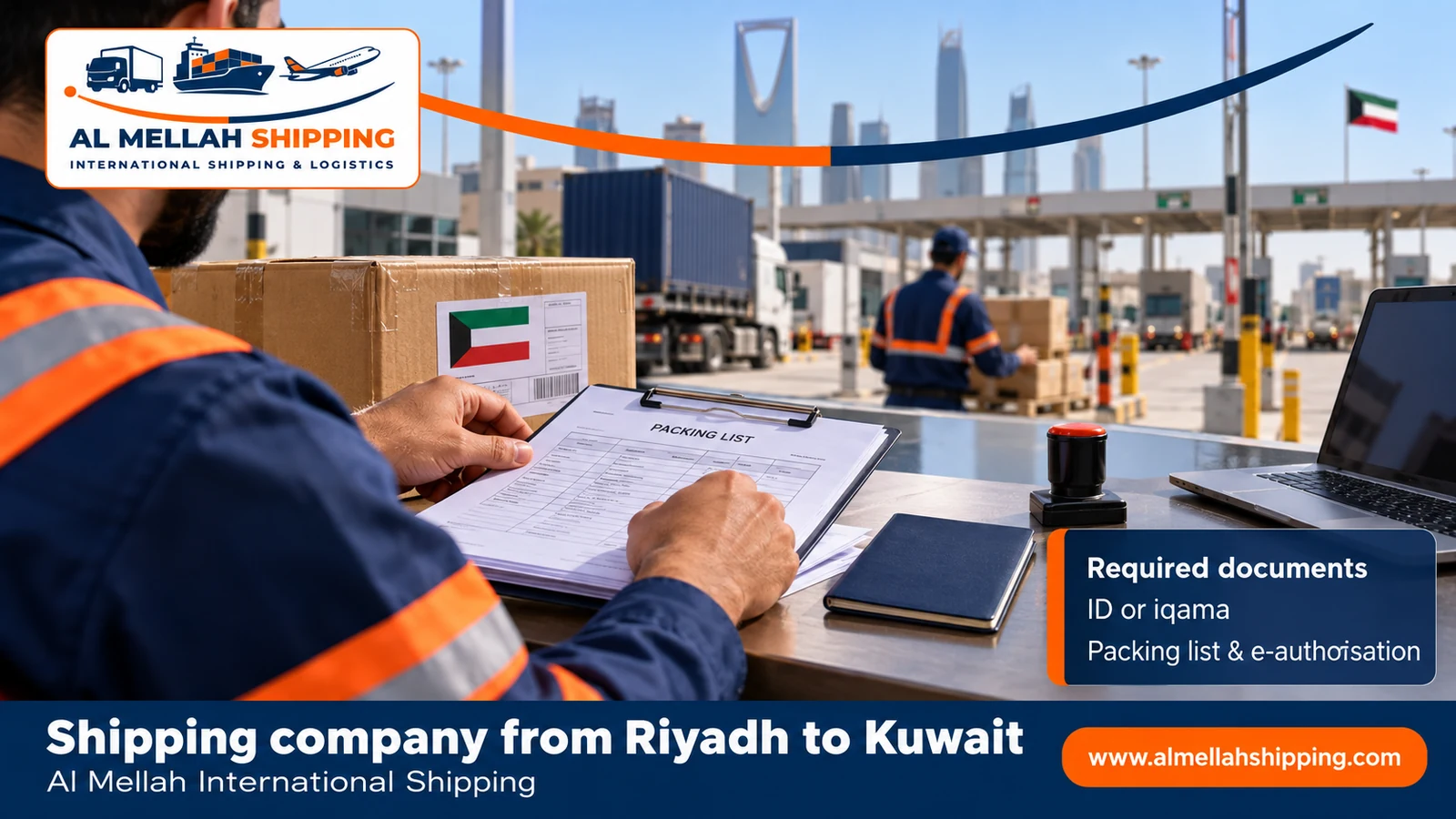 Shipping documents and customs clearance from Riyadh to Kuwait