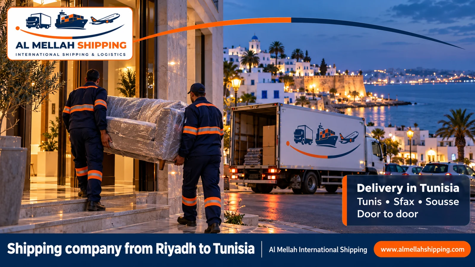Shipment delivery in Tunisia — shipping from Riyadh to Tunisia