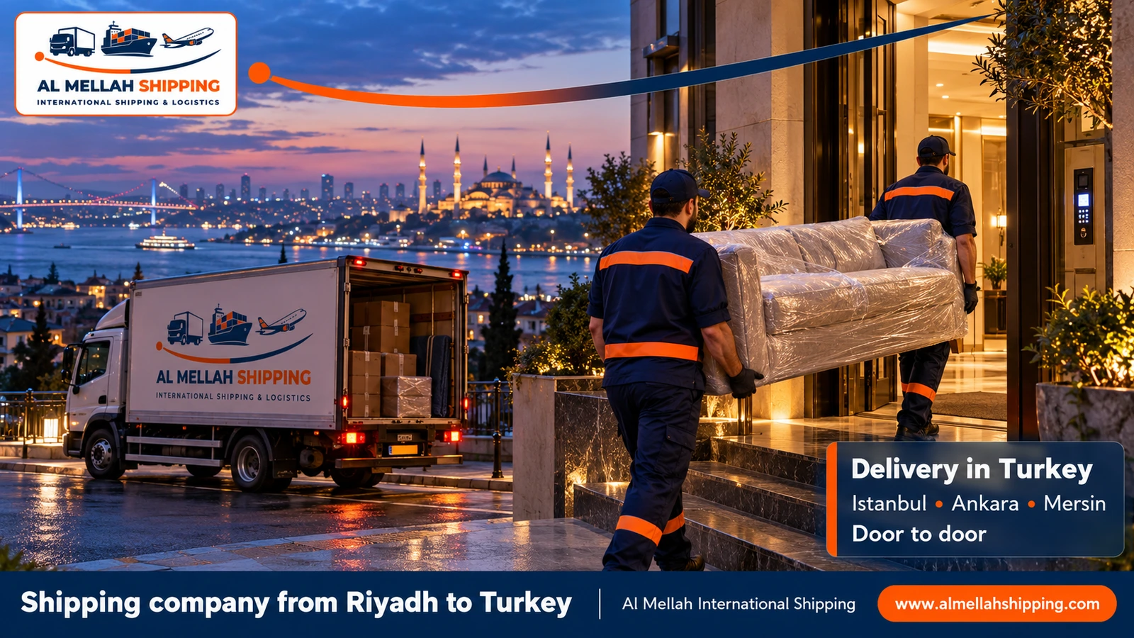 Shipment delivery in Turkey — shipping from Riyadh to Turkey