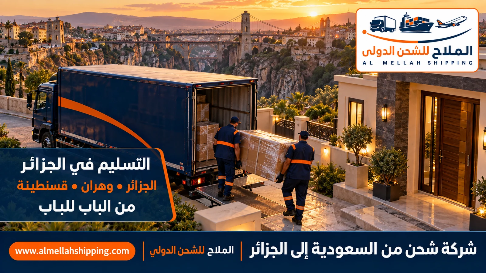 تسليم الشحنة في الجزائر — شحن من السعودية إلى الجزائر