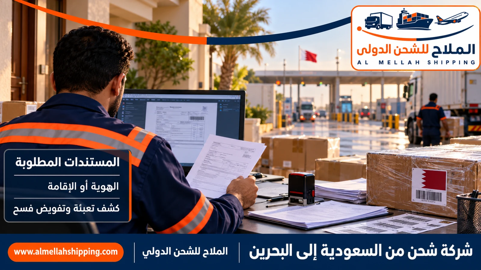 مستندات الشحن والتخليص الجمركي من السعودية إلى البحرين