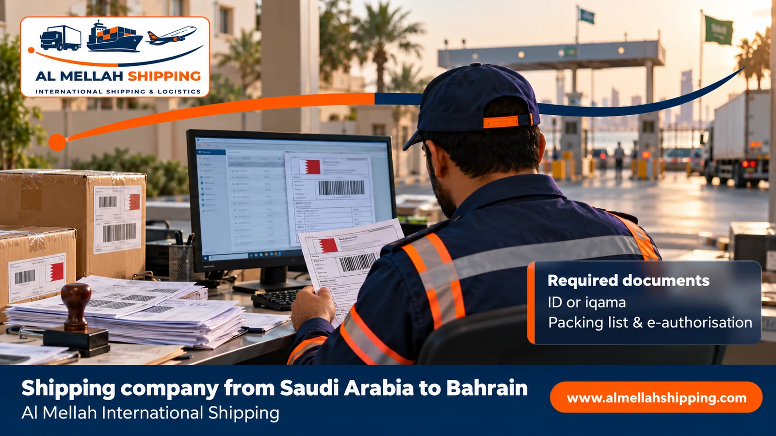 Shipping documents and customs clearance from Saudi Arabia to Bahrain