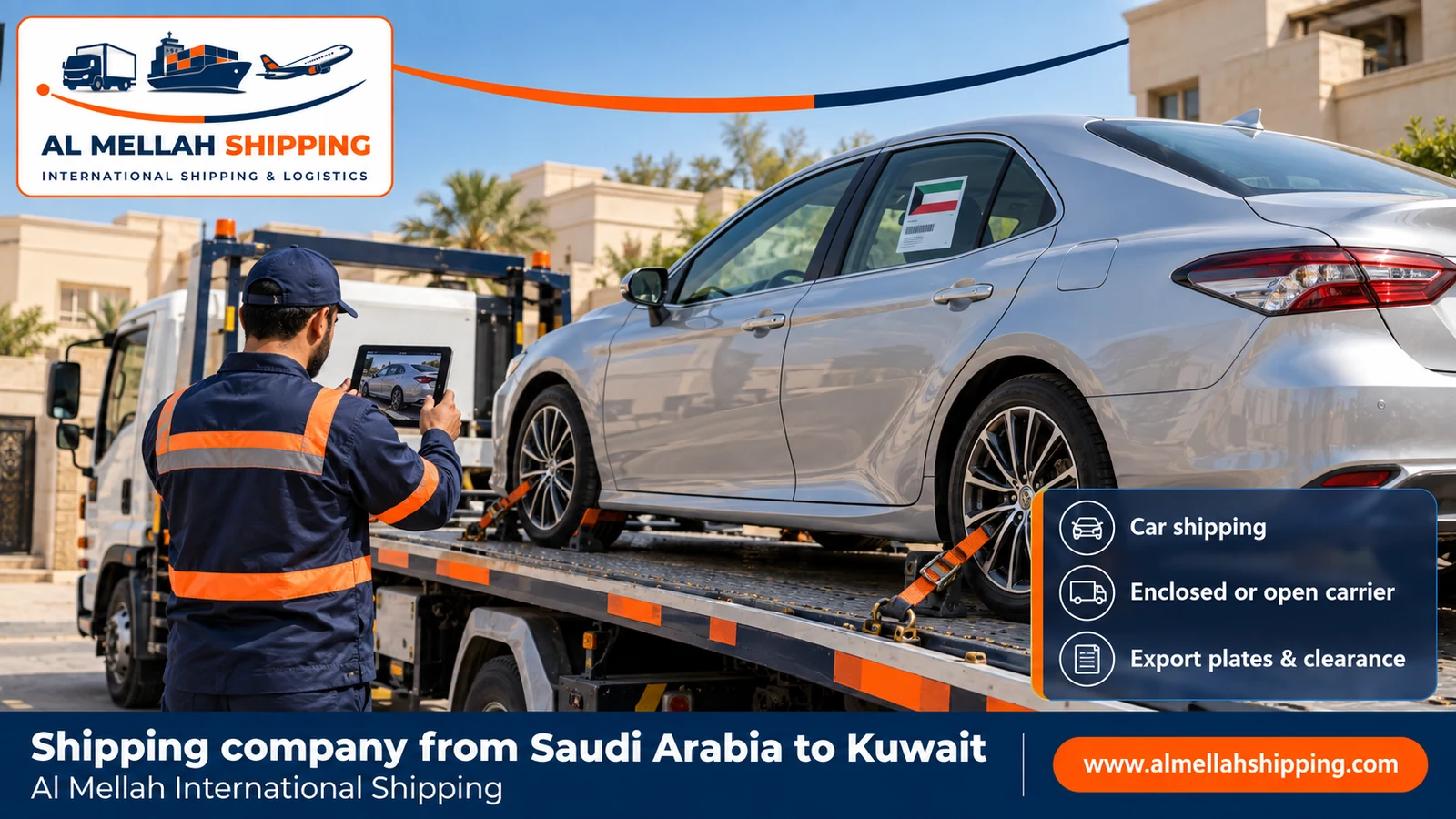 Car shipping from Saudi Arabia to Kuwait with Al Mellah
