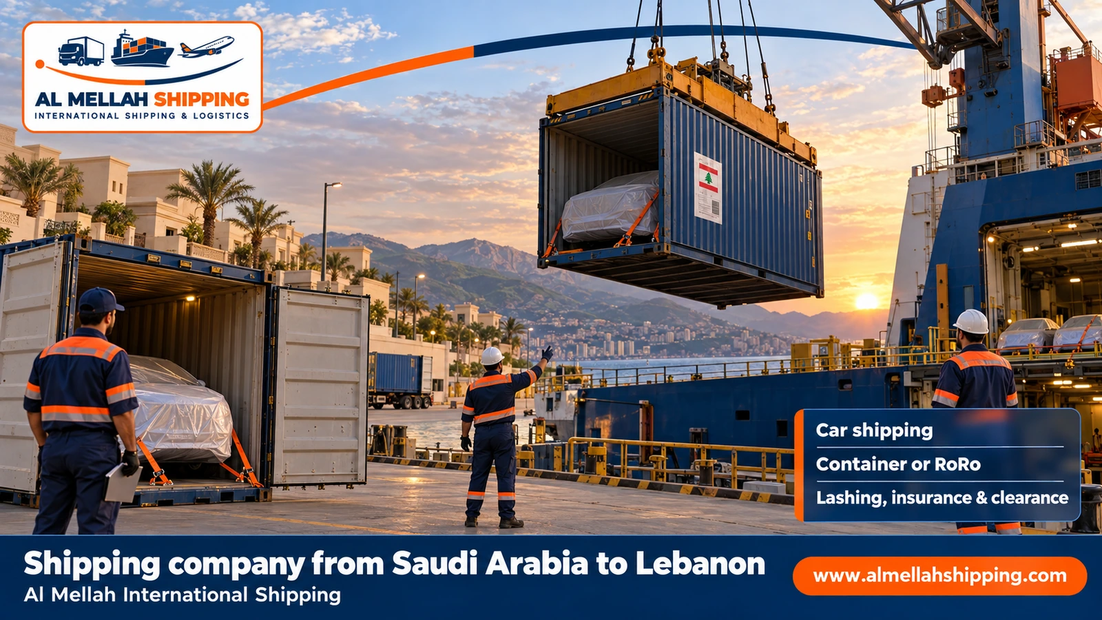 Car shipping from Saudi Arabia to Lebanon with Al Mellah
