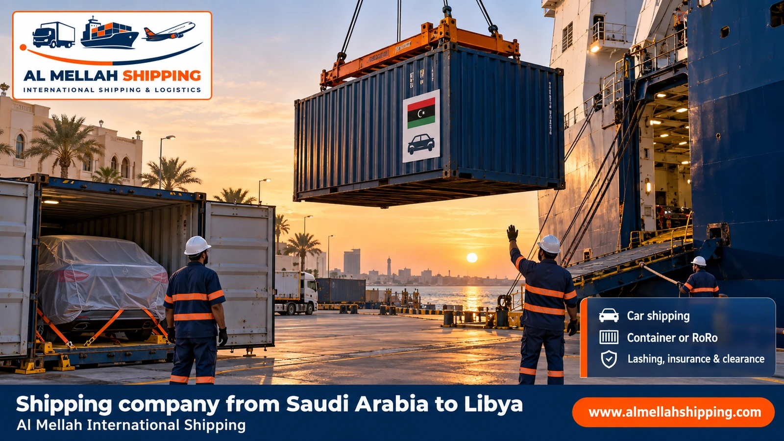 Car shipping from Saudi Arabia to Libya with Al Mellah