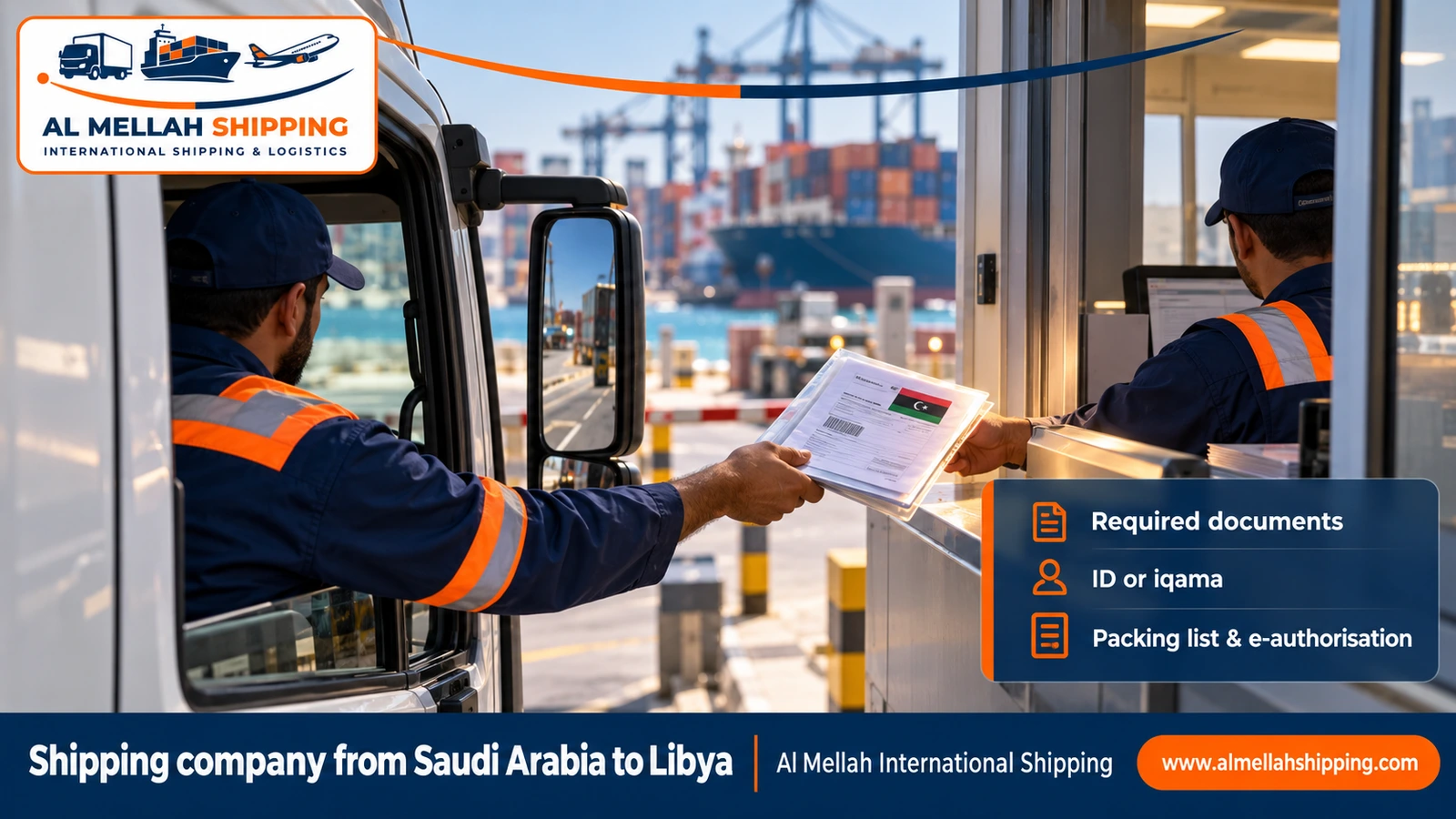 Shipping and customs clearance documents from Saudi Arabia to Libya