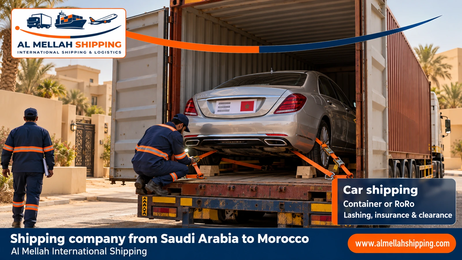 Car shipping from Saudi Arabia to Morocco with Al Mellah