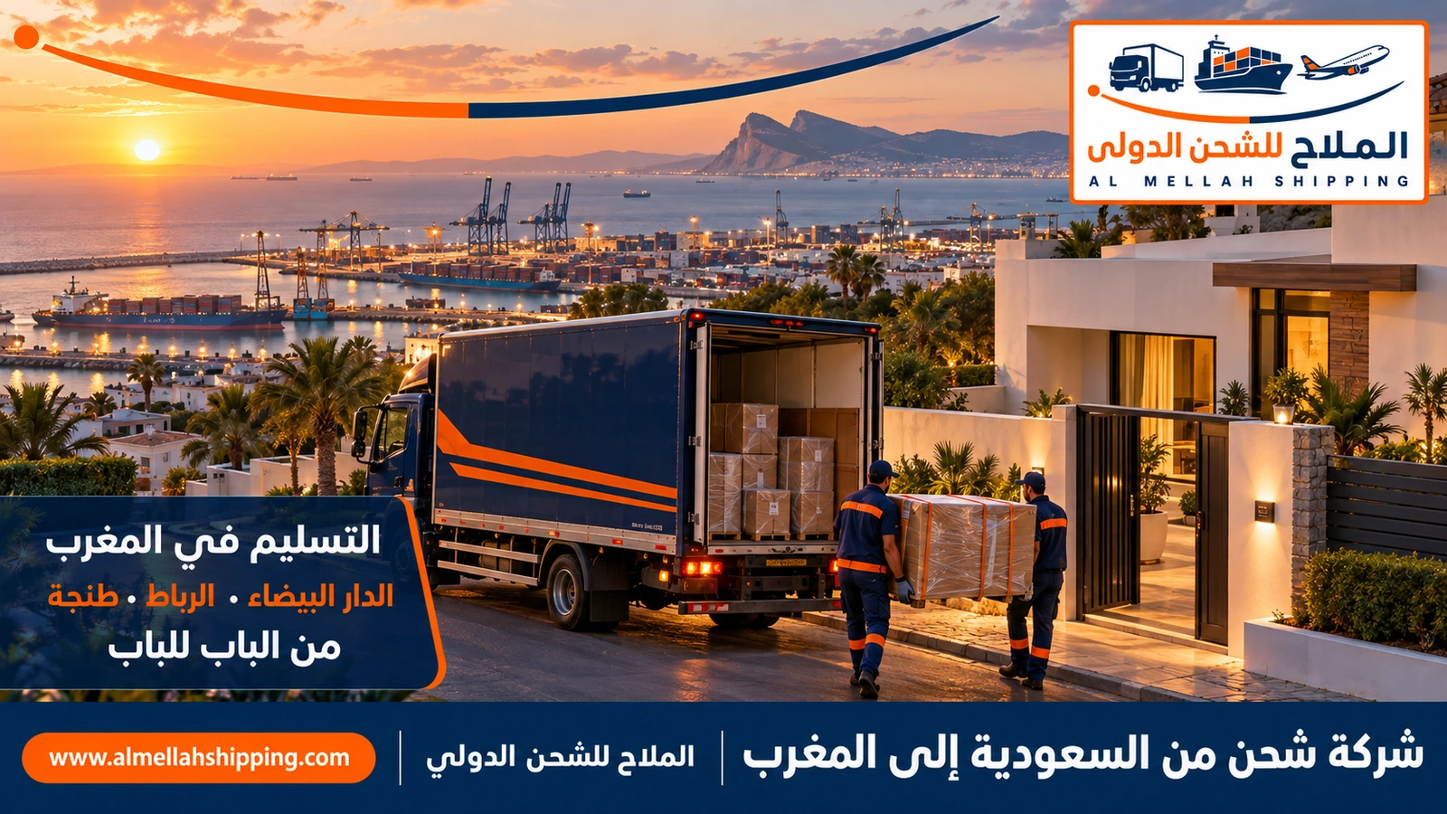 تسليم الشحنة في المغرب — شحن من السعودية إلى المغرب