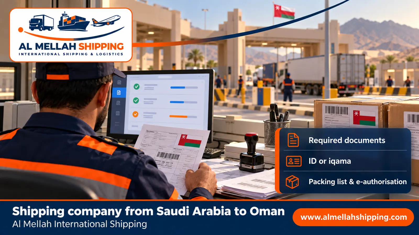 Shipping documents and customs clearance from Saudi Arabia to Oman