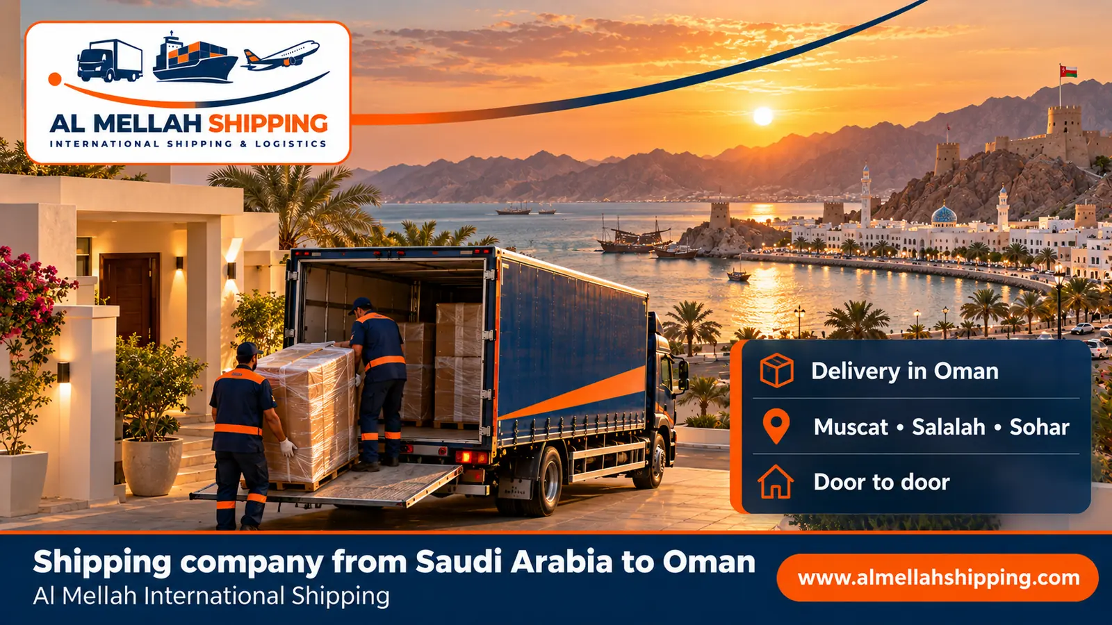 Shipment delivery in Muscat — shipping from Saudi Arabia to Oman