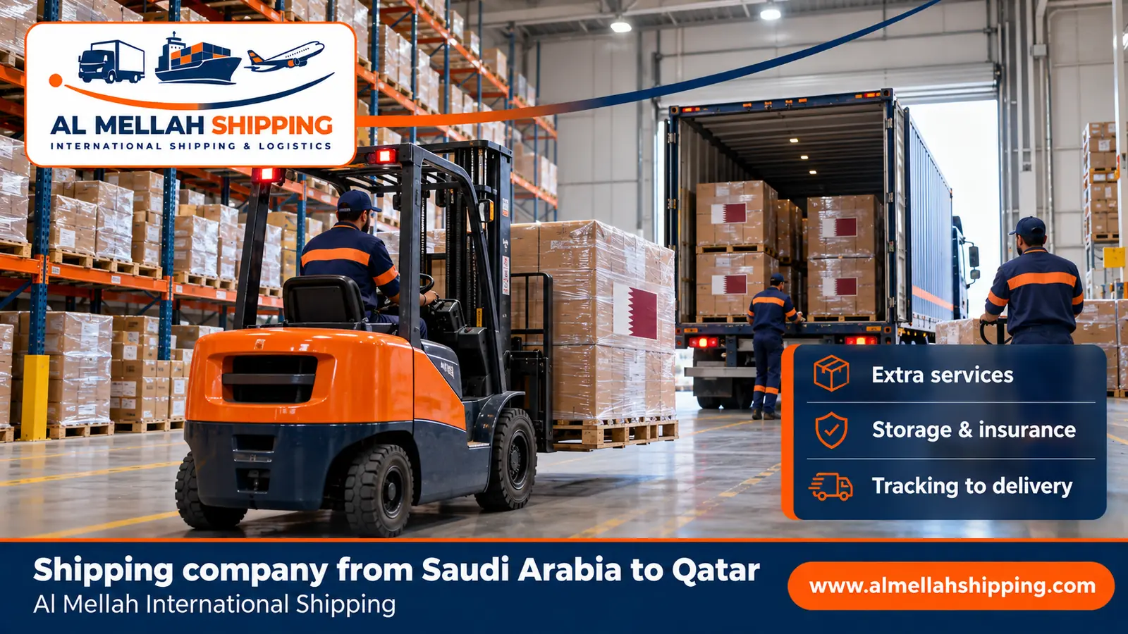 Packing and storage before shipping from Saudi Arabia to Qatar