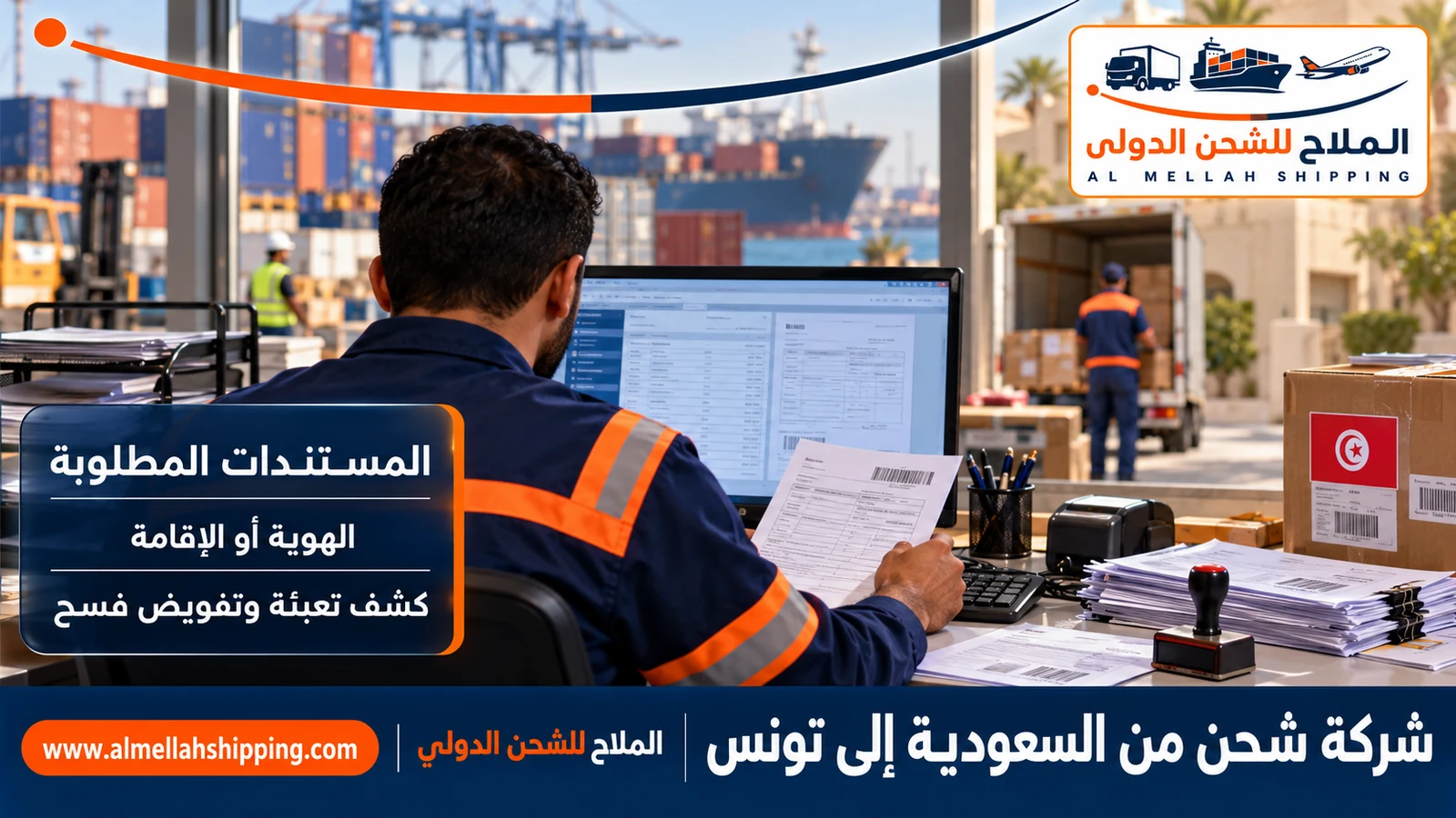 مستندات الشحن والتخليص الجمركي من السعودية إلى تونس