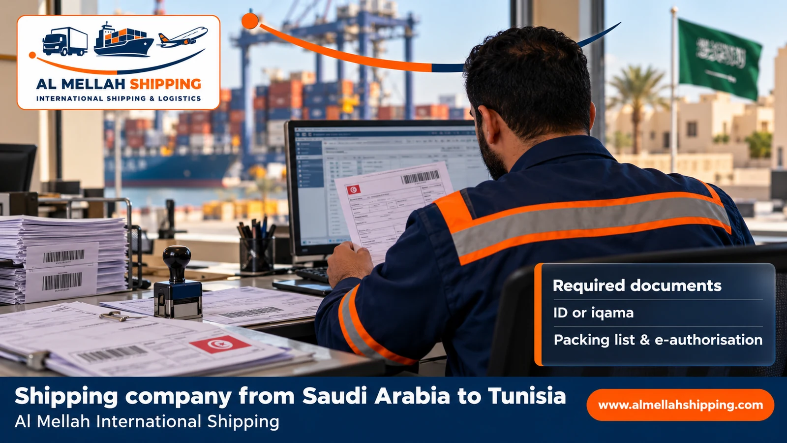 Shipping documents and customs clearance from Saudi Arabia to Tunisia