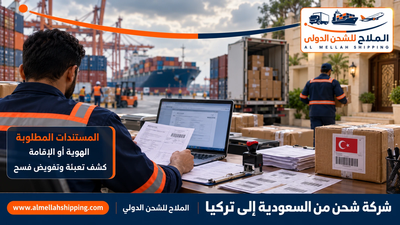 مستندات الشحن والتخليص الجمركي من السعودية إلى تركيا
