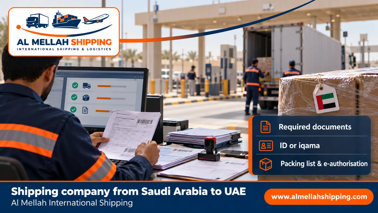Shipping documents and customs clearance from Saudi Arabia to the UAE