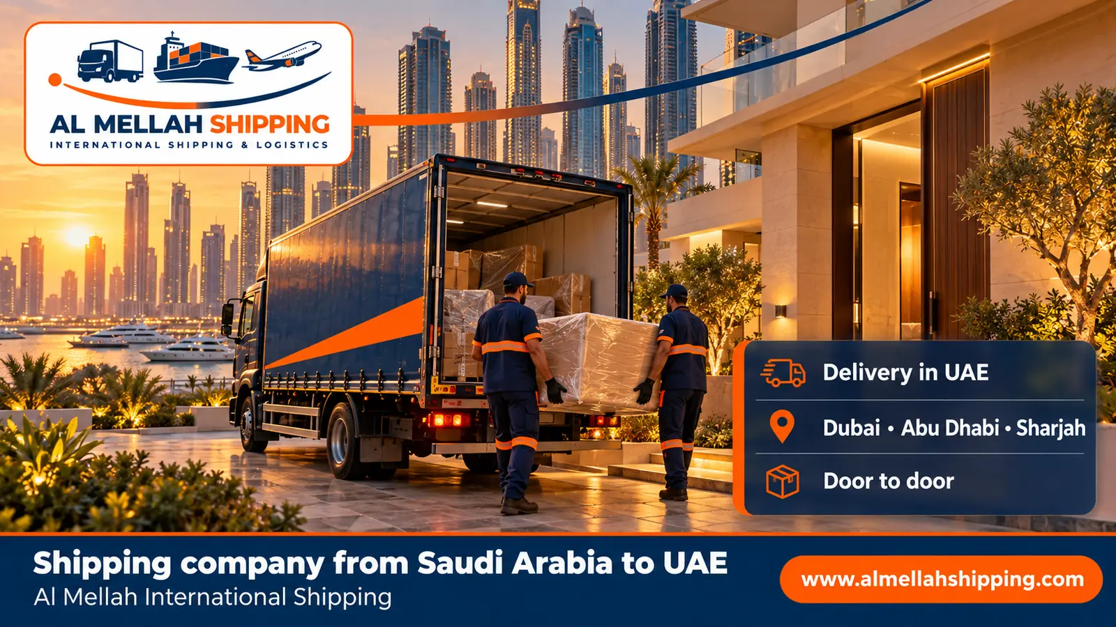 Shipment delivery in the UAE — shipping from Saudi Arabia to the UAE