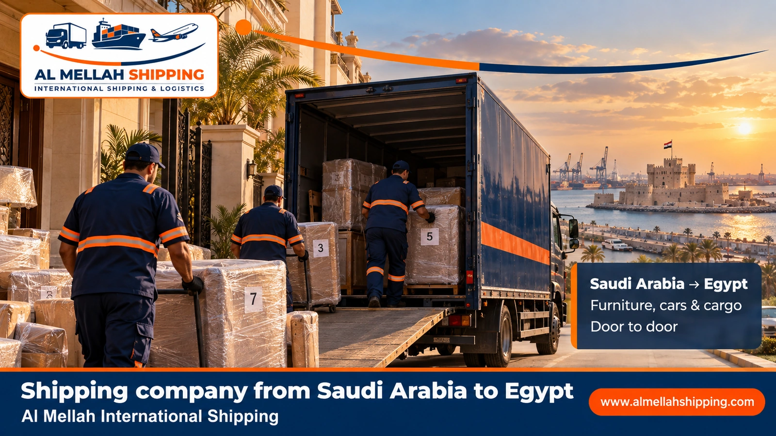 Shipping company from Saudi Arabia to Egypt — Al Mellah International Shipping