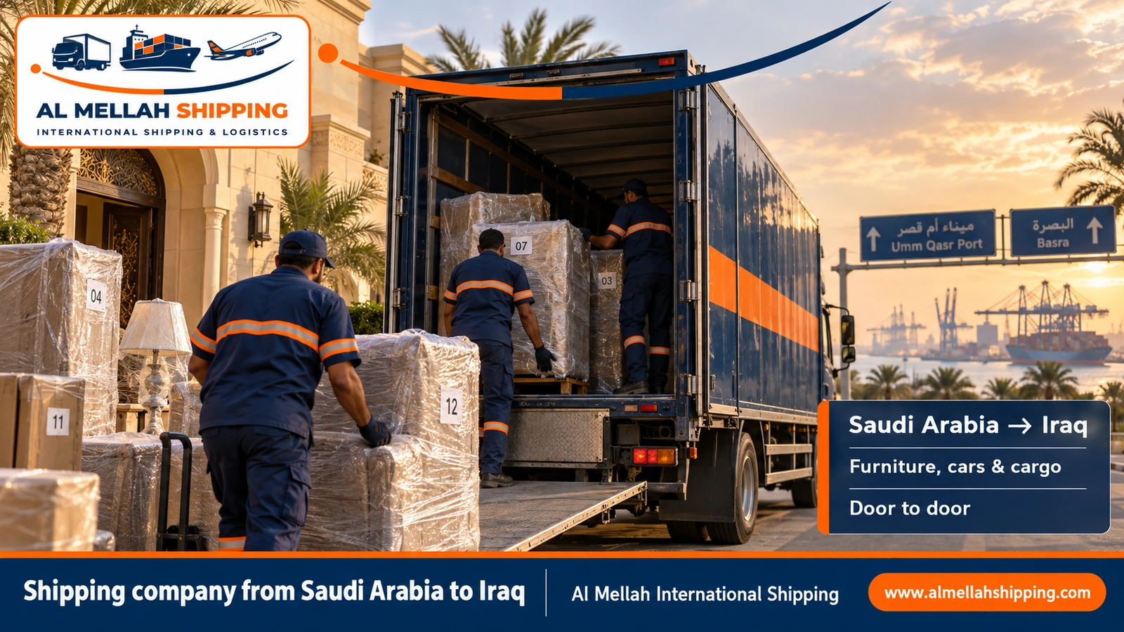 Shipping company from Saudi Arabia to Iraq — Al Mellah International Shipping