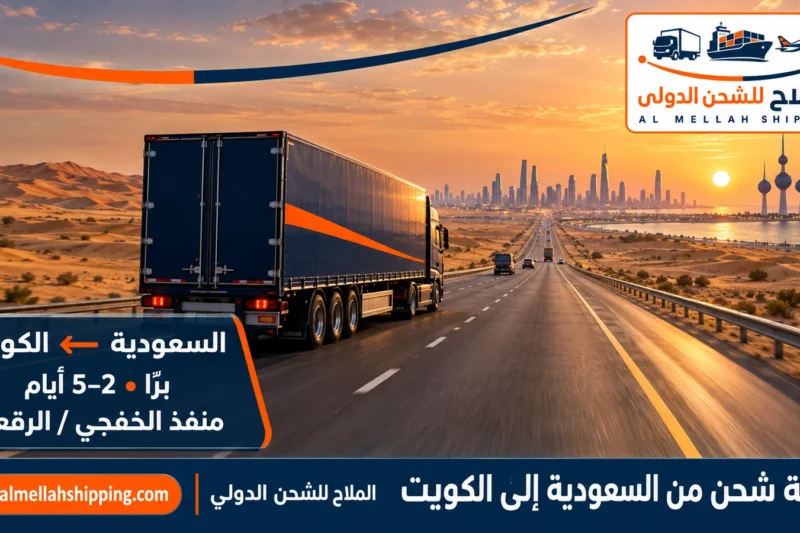 شركة شحن من السعودية إلى الكويت — الملاح للشحن الدولي