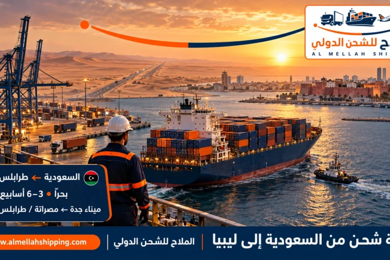 شركة شحن من السعودية إلى ليبيا — الملاح للشحن الدولي