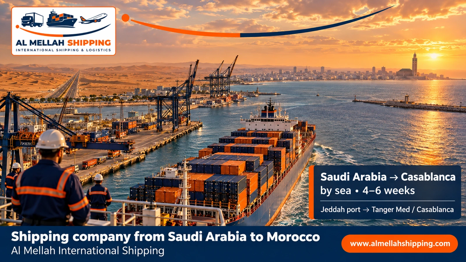 Shipping company from Saudi Arabia to Morocco — Al Mellah International Shipping