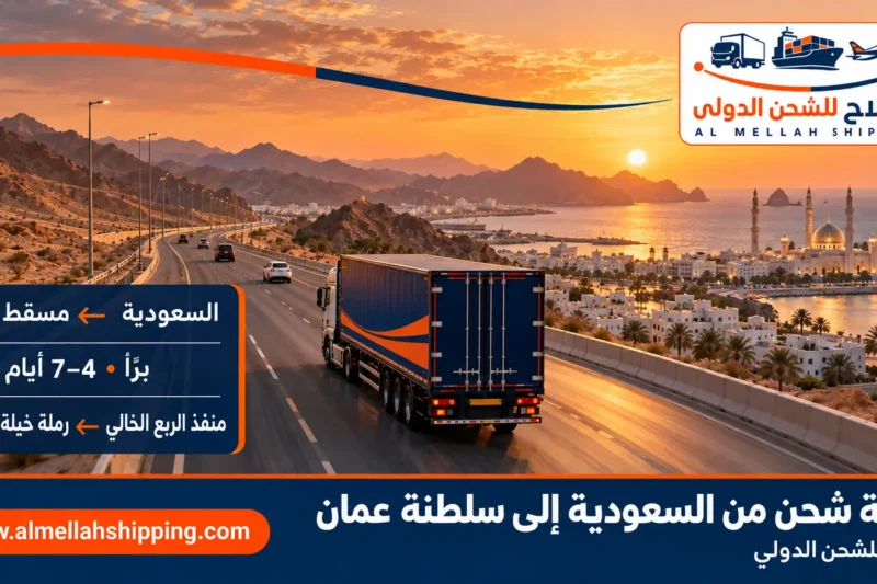شركة شحن من السعودية إلى سلطنة عمان — الملاح للشحن الدولي