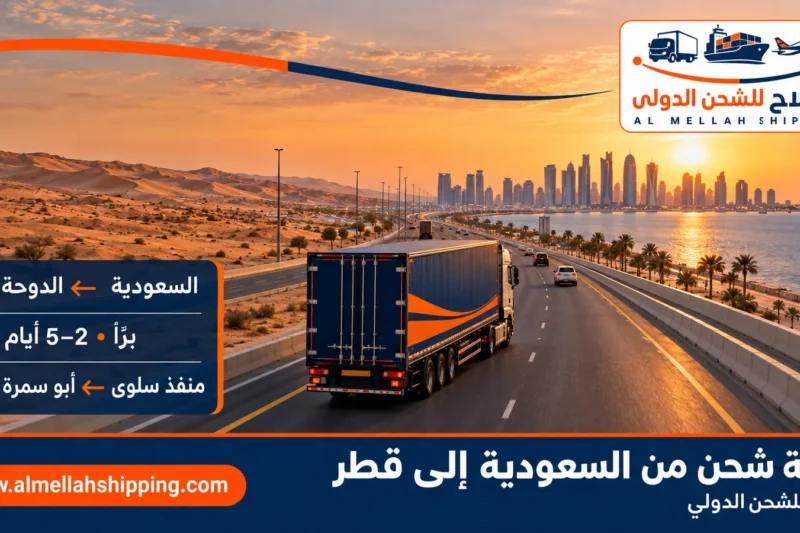 شركة شحن من السعودية إلى قطر — الملاح للشحن الدولي