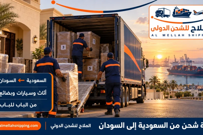 شركة شحن من السعودية إلى السودان — الملاح للشحن الدولي