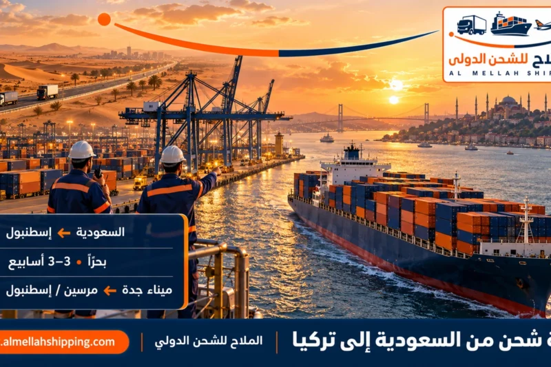 شركة شحن من السعودية إلى تركيا — الملاح للشحن الدولي