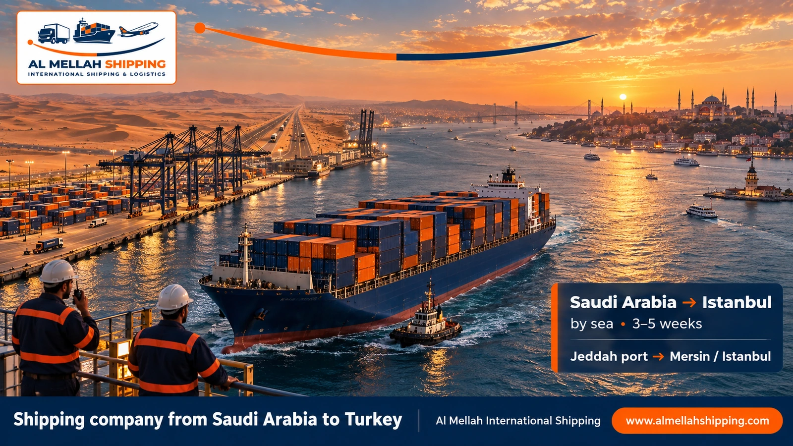 Shipping company from Saudi Arabia to Turkey — Al Mellah International Shipping