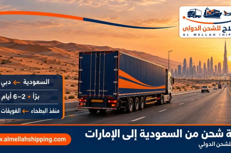 شركة شحن من السعودية إلى الإمارات — الملاح للشحن الدولي