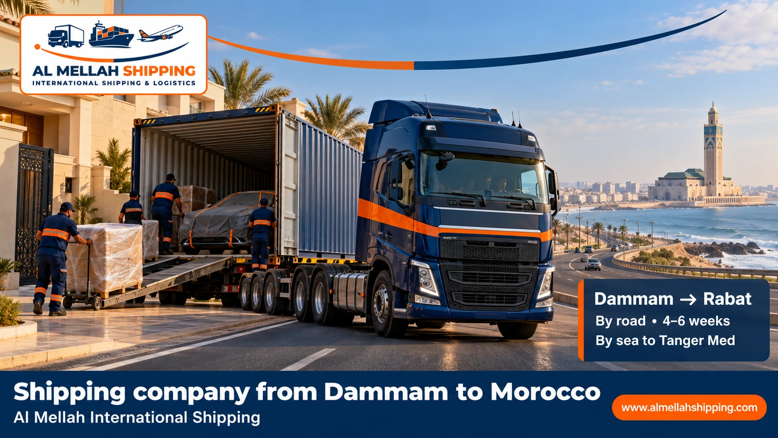 Shipping company from Dammam to Morocco — Al Mellah International Shipping
