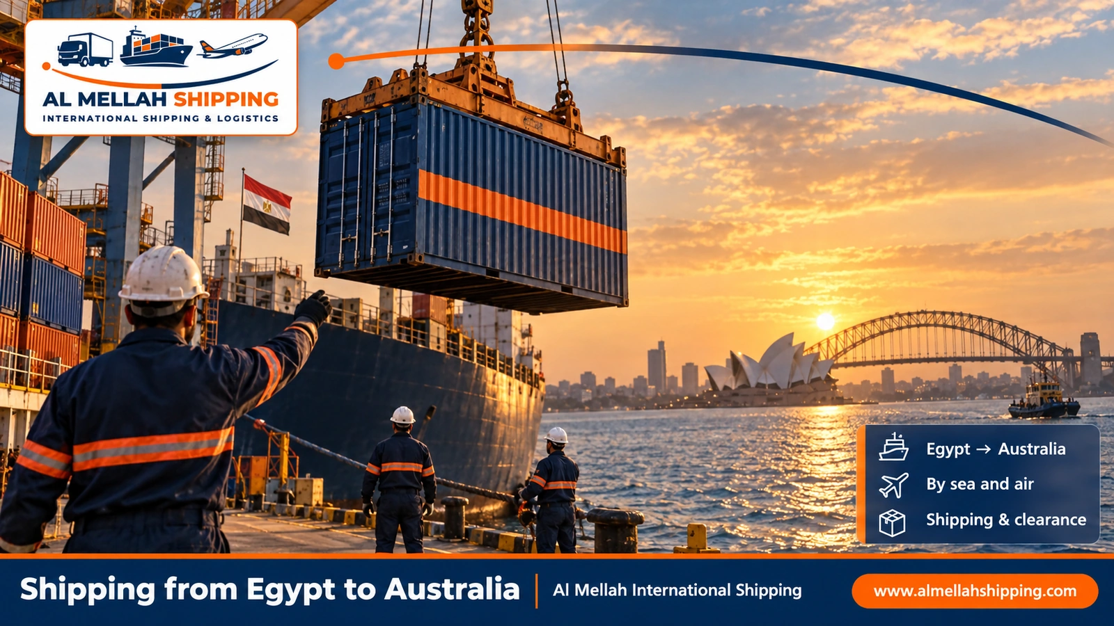 Shipping from Egypt to Australia — Al Mellah International Shipping
