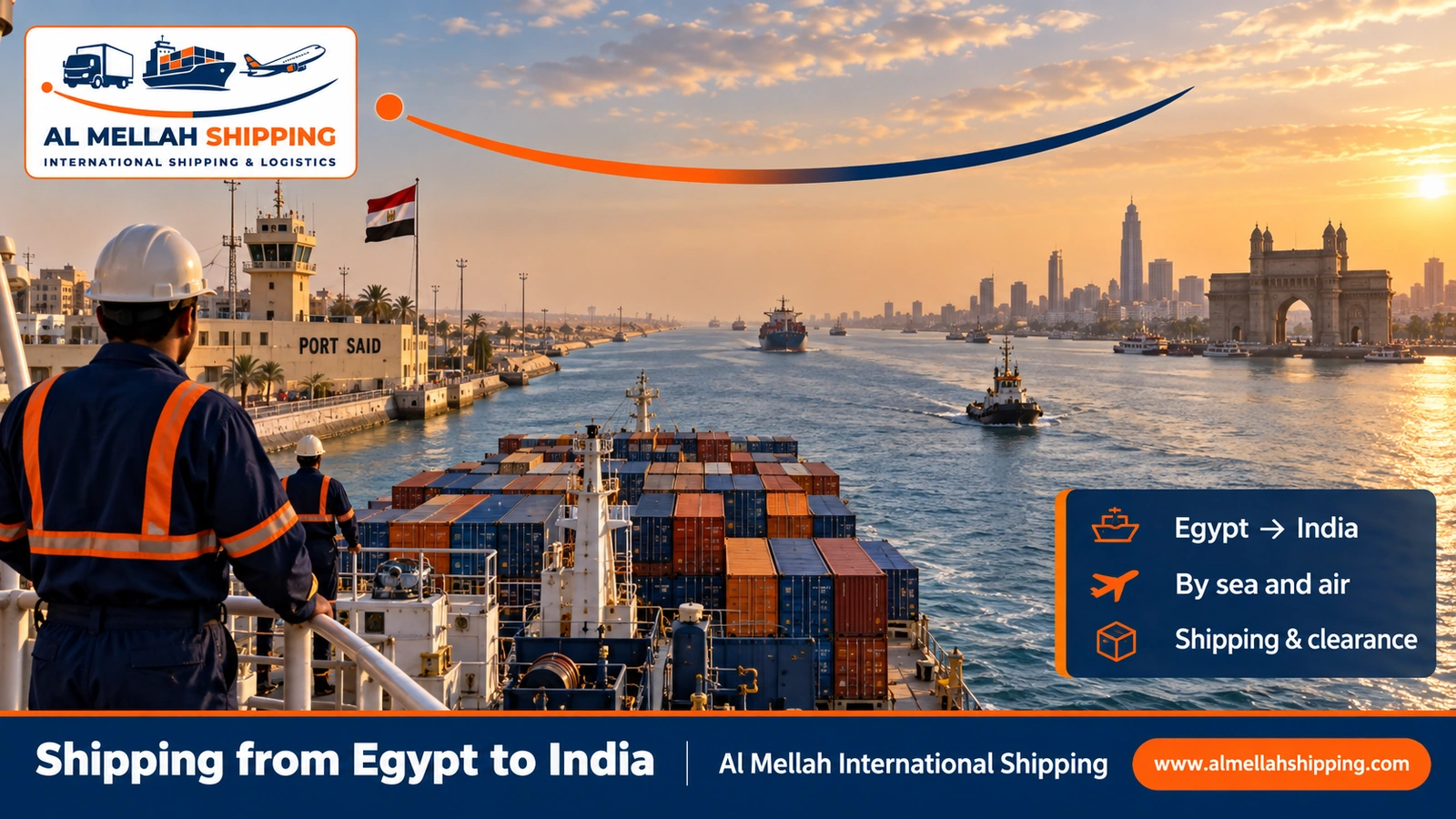 Shipping from Egypt to India — Al Mellah International Shipping