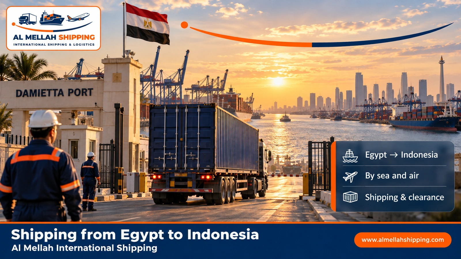 Shipping from Egypt to Indonesia — Al Mellah International Shipping