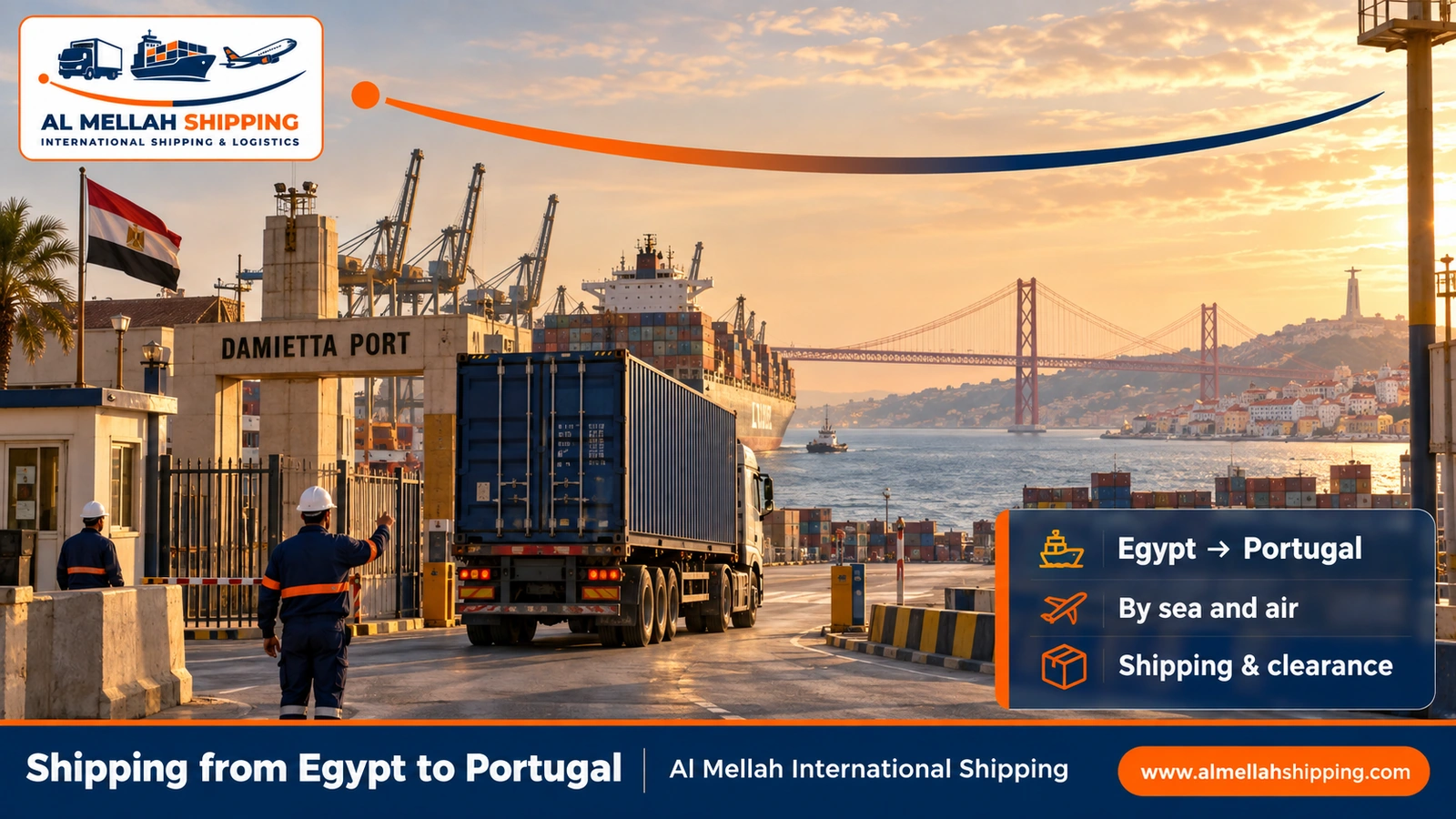 Shipping from Egypt to Portugal — Al Mellah International Shipping