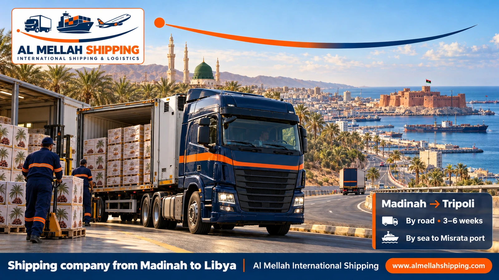 Shipping company from Madinah to Libya — Al Mellah International Shipping