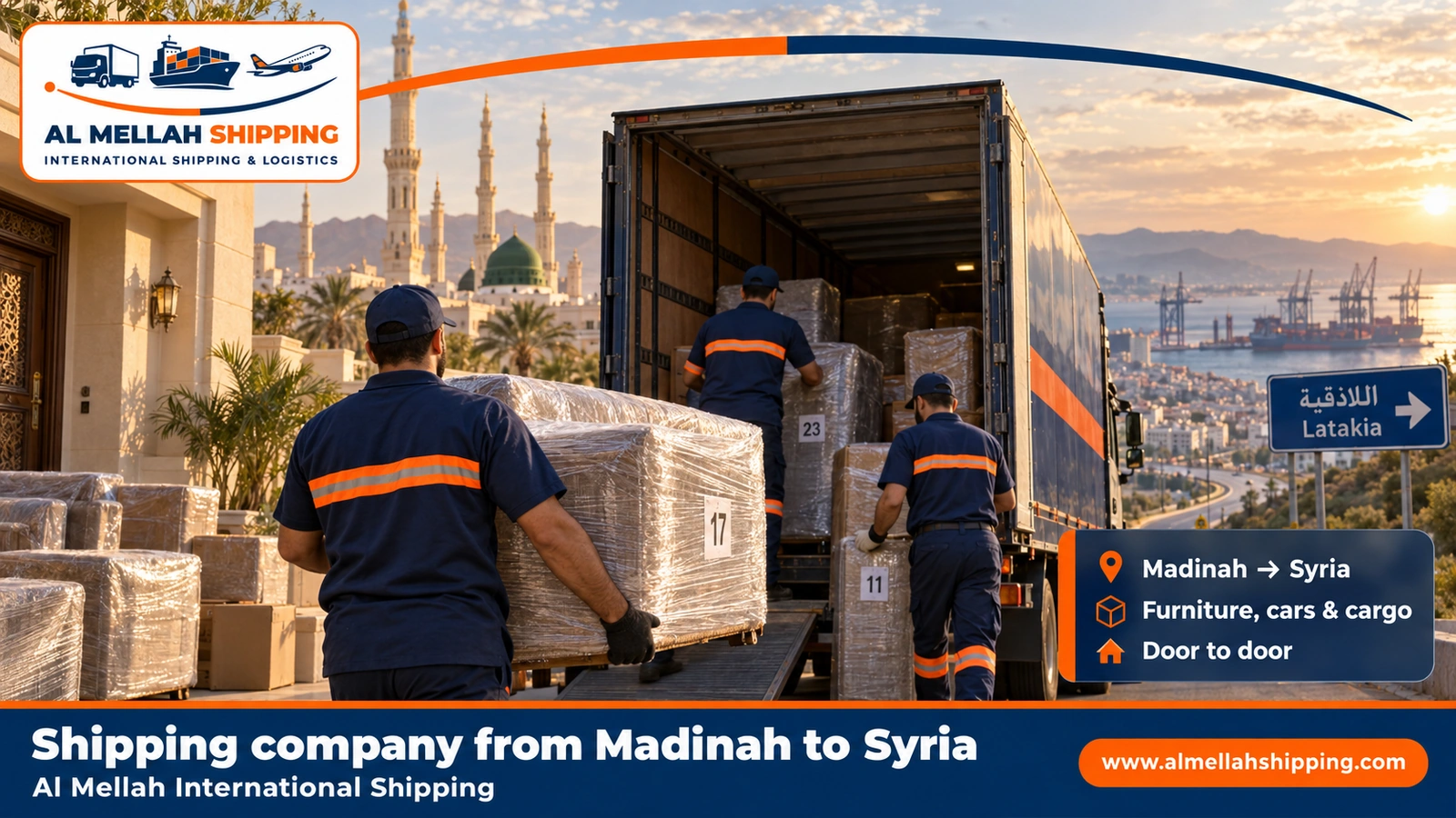 Shipping company from Madinah to Syria — Al Mellah International Shipping